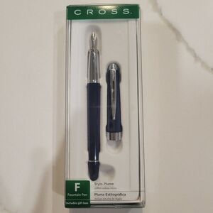 NIB Cross Fountain Pen Stylo Plume Starry Blue Includes Gift Box 2012